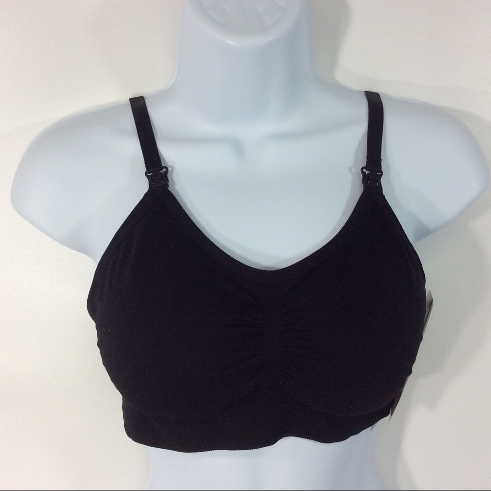 Under Control Maternity Medium Nursing Bra Black Clip Down Nursing Function